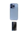 ieg™ iPhone 14 Pro Kılıf Siluet Minimal Özel Seri - Siyah 3D Antistatik Hayalet Cam Ekran Koruyucu