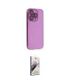 ieg™ iPhone 14 Pro Kılıf Siluet Minimal Özel Seri - Siyah Bilvis 3D Mat Cam Ekran Koruyucu