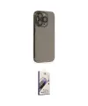 ieg™ iPhone 14 Pro Kılıf Siluet Minimal Özel Seri - Siyah Bilvis 3D Mat Cam Ekran Koruyucu