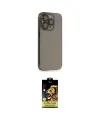 ieg™ iPhone 14 Pro Kılıf Siluet Minimal Özel Seri - Siyah Buffer Cam Ekran Koruyucu