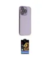 ieg™ iPhone 14 Pro Kılıf Siluet Minimal Özel Seri - Siyah Buffer Hayalet Cam Ekran Koruyucu