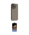 ieg™ iPhone 14 Pro Kılıf Siluet Minimal Özel Seri - Siyah Buffer Hayalet Cam Ekran Koruyucu
