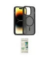 ieg™ iPhone 14 Pro Kılıf Siluet Minimal Prime - Siyah 20D Premium Cam Ekran Koruyucu