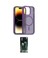 ieg™ iPhone 14 Pro Kılıf Siluet Minimal Prime - Siyah 360 Mat Full Body Arka Koruyucu