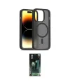 ieg™ iPhone 14 Pro Kılıf Siluet Minimal Prime - Siyah 360 Mat Full Body Arka Koruyucu
