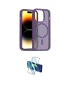 ieg™ iPhone 14 Pro Kılıf Siluet Minimal Prime - Siyah 3D Antistatik Cam Ekran Koruyucu