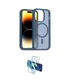 ieg™ iPhone 14 Pro Kılıf Siluet Minimal Prime - Siyah 3D Antistatik Cam Ekran Koruyucu
