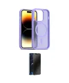ieg™ iPhone 14 Pro Kılıf Siluet Minimal Prime - Siyah 3D Antistatik Hayalet Cam Ekran Koruyucu