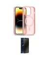 ieg™ iPhone 14 Pro Kılıf Siluet Minimal Prime - Siyah 3D Antistatik Hayalet Cam Ekran Koruyucu
