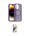 ieg™ iPhone 14 Pro Kılıf Siluet Minimal Prime - Siyah Bilvis 3D Mat Cam Ekran Koruyucu