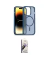 ieg™ iPhone 14 Pro Kılıf Siluet Minimal Prime - Siyah Bilvis 3D Mat Cam Ekran Koruyucu