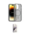 ieg™ iPhone 14 Pro Kılıf Siluet Minimal Prime - Siyah Bilvis 3D Mat Cam Ekran Koruyucu