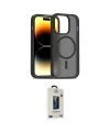 ieg™ iPhone 14 Pro Kılıf Siluet Minimal Prime - Siyah Bilvis Hayalet Cam Ekran Koruyucu