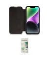 ieg™ iPhone 14 Pro Kılıf Siluet Minimal Serisi - Siyah 20D Premium Cam Ekran Koruyucu