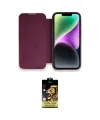 ieg™ iPhone 14 Pro Kılıf Siluet Minimal Serisi - Siyah Buffer Cam Ekran Koruyucu