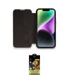 ieg™ iPhone 14 Pro Kılıf Siluet Minimal Serisi - Siyah Buffer Cam Ekran Koruyucu