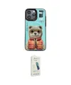 ieg™ iPhone 14 Pro Kılıf Siluet Modern Özel Seri - Şeffaf Pasifik Cam Ekran Koruyucu