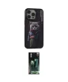 ieg™ iPhone 14 Pro Kılıf Siluet Modern Özel Seri - Siyah 360 Mat Full Body Arka Koruyucu