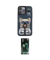 ieg™ iPhone 14 Pro Kılıf Siluet Modern Özel Seri - Siyah 360 Mat Full Body Arka Koruyucu