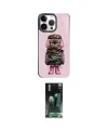 ieg™ iPhone 14 Pro Kılıf Siluet Modern Özel Seri - Siyah 360 Mat Full Body Arka Koruyucu