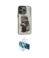 ieg™ iPhone 14 Pro Kılıf Siluet Modern Özel Seri - Siyah 3D Antistatik Cam Ekran Koruyucu