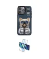 ieg™ iPhone 14 Pro Kılıf Siluet Modern Özel Seri - Siyah 3D Antistatik Cam Ekran Koruyucu