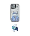 ieg™ iPhone 14 Pro Kılıf Siluet Modern Özel Seri - Siyah 3D Antistatik Cam Ekran Koruyucu