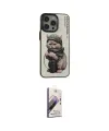 ieg™ iPhone 14 Pro Kılıf Siluet Modern Özel Seri - Siyah Bilvis 3D Mat Cam Ekran Koruyucu