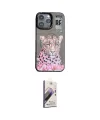 ieg™ iPhone 14 Pro Kılıf Siluet Modern Özel Seri - Siyah Bilvis 3D Mat Cam Ekran Koruyucu