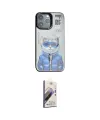 ieg™ iPhone 14 Pro Kılıf Siluet Modern Özel Seri - Siyah Bilvis 3D Mat Cam Ekran Koruyucu