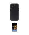 ieg™ iPhone 14 Pro Kılıf Ufuk Minimal Özel Seri - Siyah Buffer Hayalet Cam Ekran Koruyucu