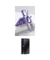 ieg™ iPhone 14 Pro Kılıf Vadi Çizgi Özel Seri - Siyah 3D Antistatik Hayalet Cam Ekran Koruyucu