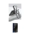 ieg™ iPhone 14 Pro Kılıf Vadi Çizgi Özel Seri - Siyah 3D Antistatik Hayalet Cam Ekran Koruyucu