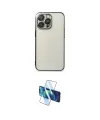 ieg™ iPhone 14 Pro Kılıf Vadi Minimal - Siyah 3D Antistatik Cam Ekran Koruyucu