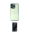 ieg™ iPhone 14 Pro Kılıf Vadi Minimal - Siyah 3D Antistatik Hayalet Cam Ekran Koruyucu