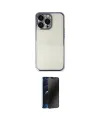ieg™ iPhone 14 Pro Kılıf Vadi Minimal - Siyah 3D Antistatik Hayalet Cam Ekran Koruyucu