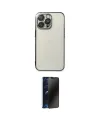ieg™ iPhone 14 Pro Kılıf Vadi Minimal - Siyah 3D Antistatik Hayalet Cam Ekran Koruyucu