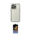 ieg™ iPhone 14 Pro Kılıf Vadi Minimal - Siyah Buffer Hayalet Cam Ekran Koruyucu