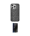 ieg™ iPhone 14 Pro Kılıf Vadi Özel Seri - Siyah 3D Antistatik Hayalet Cam Ekran Koruyucu