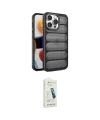 ieg™ iPhone 14 Pro Kılıf Yadigar Doku Özel Seri - Şeffaf Pasifik Cam Ekran Koruyucu