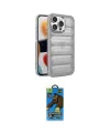 ieg™ iPhone 14 Pro Kılıf Yadigar Doku Özel Seri - Siyah 18D Cam Ekran Koruyucu