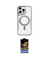 ieg™ iPhone 14 Pro Kılıf Yadigar Klasik Özel Seri - Siyah Buffer Hayalet Cam Ekran Koruyucu