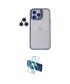 ieg™ iPhone 14 Pro Kılıf Yankı Asil Serisi - Siyah 3D Antistatik Cam Ekran Koruyucu