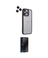 ieg™ iPhone 14 Pro Kılıf Yankı Asil Serisi - Siyah 3D Antistatik Hayalet Cam Ekran Koruyucu