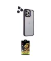 ieg™ iPhone 14 Pro Kılıf Yankı Asil Serisi - Siyah Buffer Cam Ekran Koruyucu