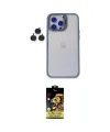 ieg™ iPhone 14 Pro Kılıf Yankı Asil Serisi - Siyah Buffer Cam Ekran Koruyucu