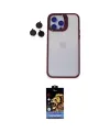 ieg™ iPhone 14 Pro Kılıf Yankı Asil Serisi - Siyah Buffer Hayalet Cam Ekran Koruyucu