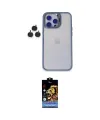 ieg™ iPhone 14 Pro Kılıf Yankı Asil Serisi - Siyah Buffer Hayalet Cam Ekran Koruyucu