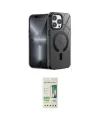 ieg™ iPhone 14 Pro Kılıf Yankı Çizgi - Siyah 20D Premium Cam Ekran Koruyucu