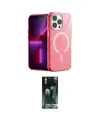 ieg™ iPhone 14 Pro Kılıf Yankı Çizgi - Siyah 360 Mat Full Body Arka Koruyucu
